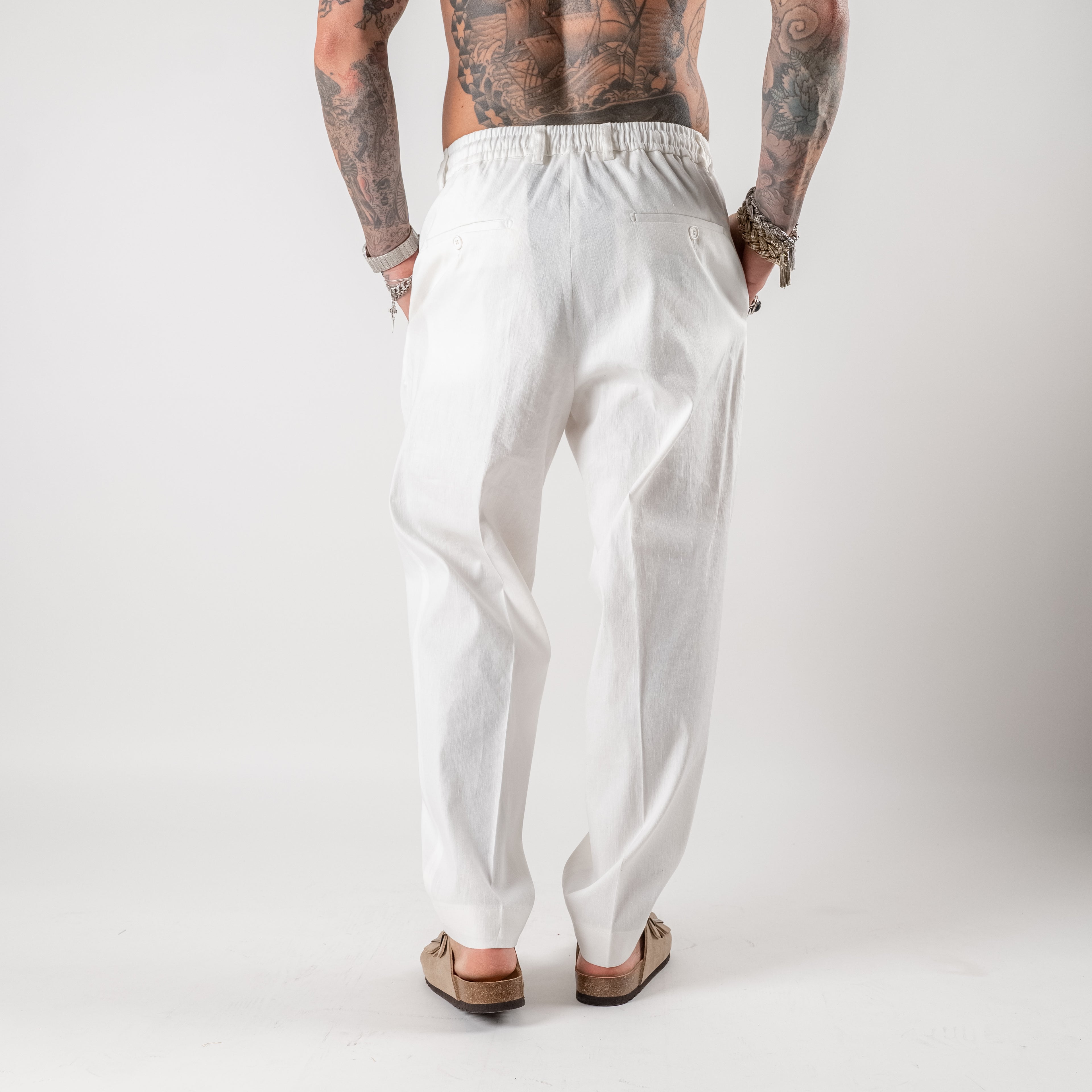 Linen Trousers with Drawstring