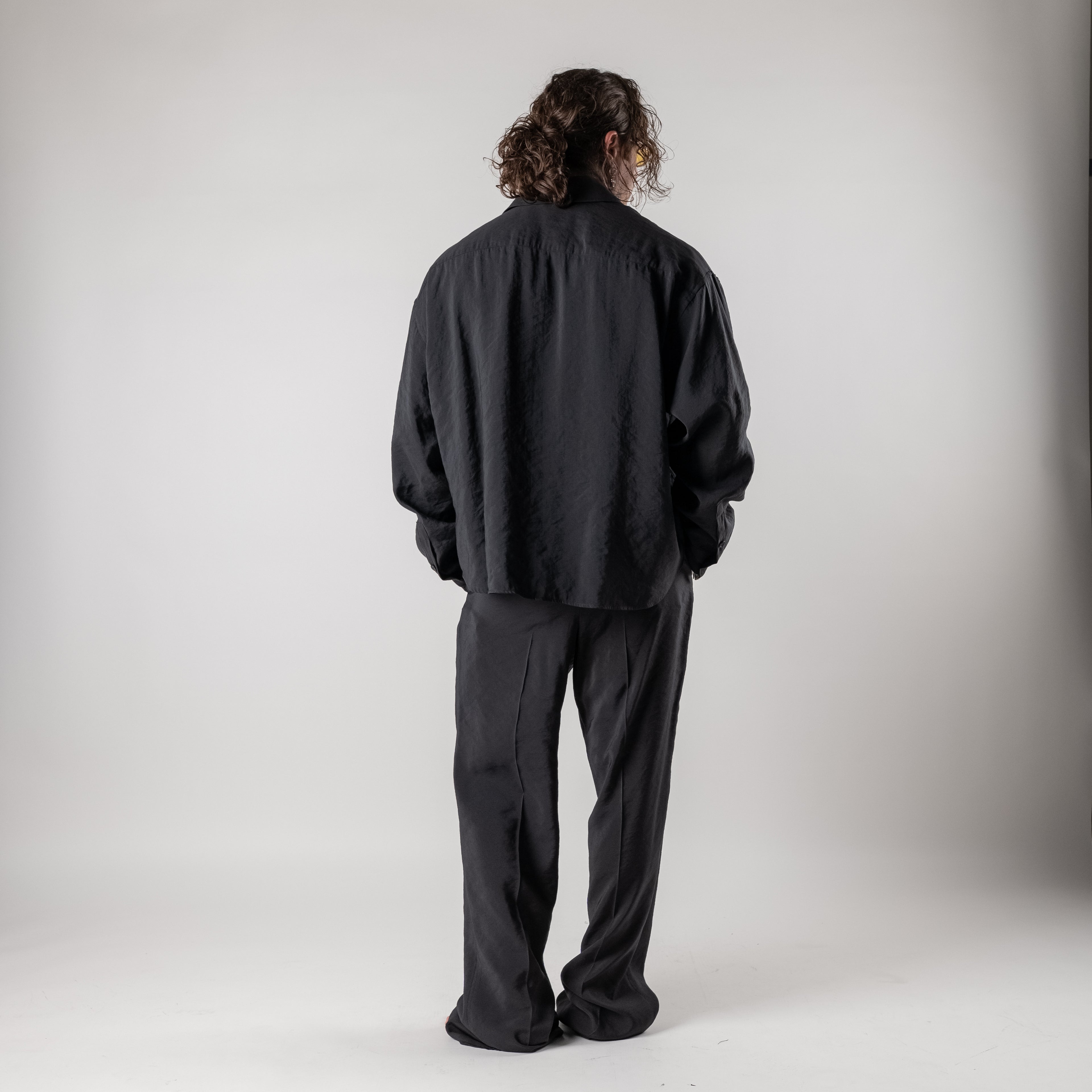 Pantalone Wide-Leg Strutturato in modal