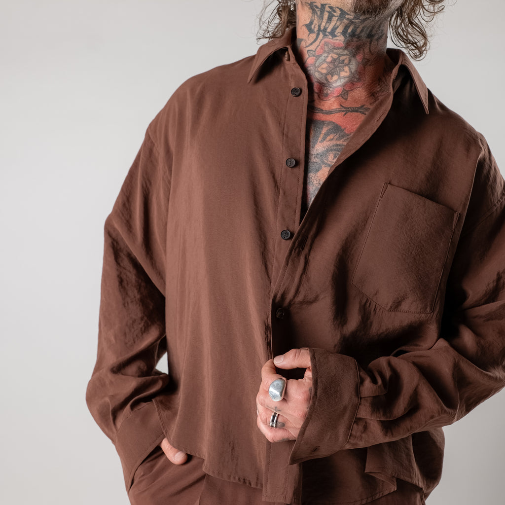 Camicia over crop in modal