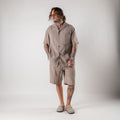 Bermuda in modal con bottone ed elastico in vita