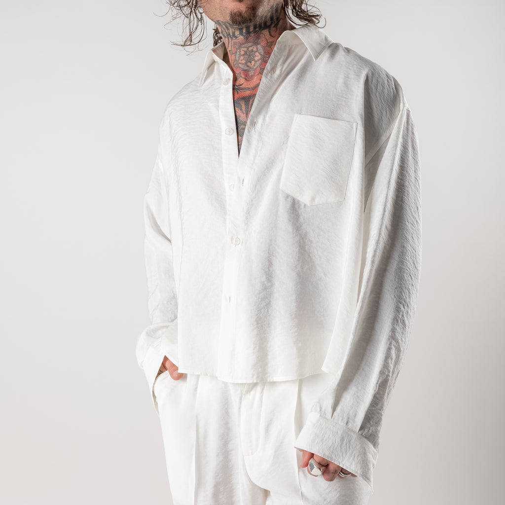 Camicia over crop in modal