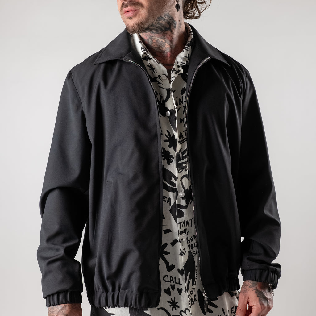 Zip-up cool wool jacket