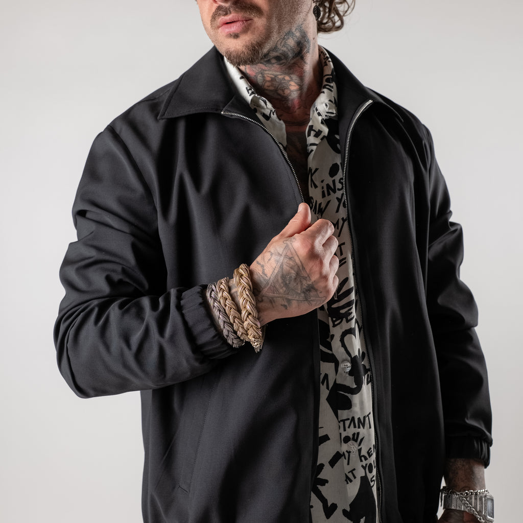 Zip-up cool wool jacket