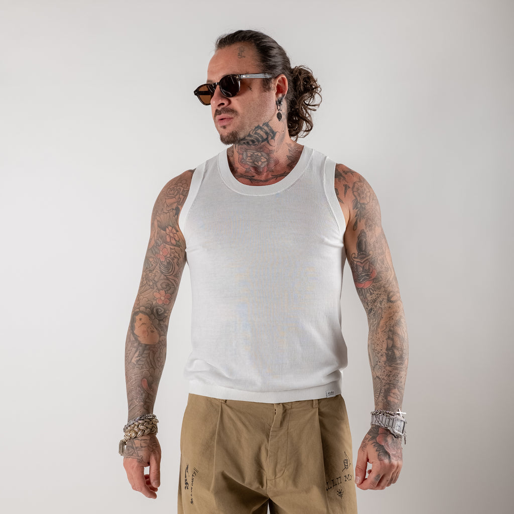 Cotton knit tank top