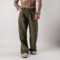 "Hand-Drawn" Wide-Leg Trousers with Hand-Made Designs