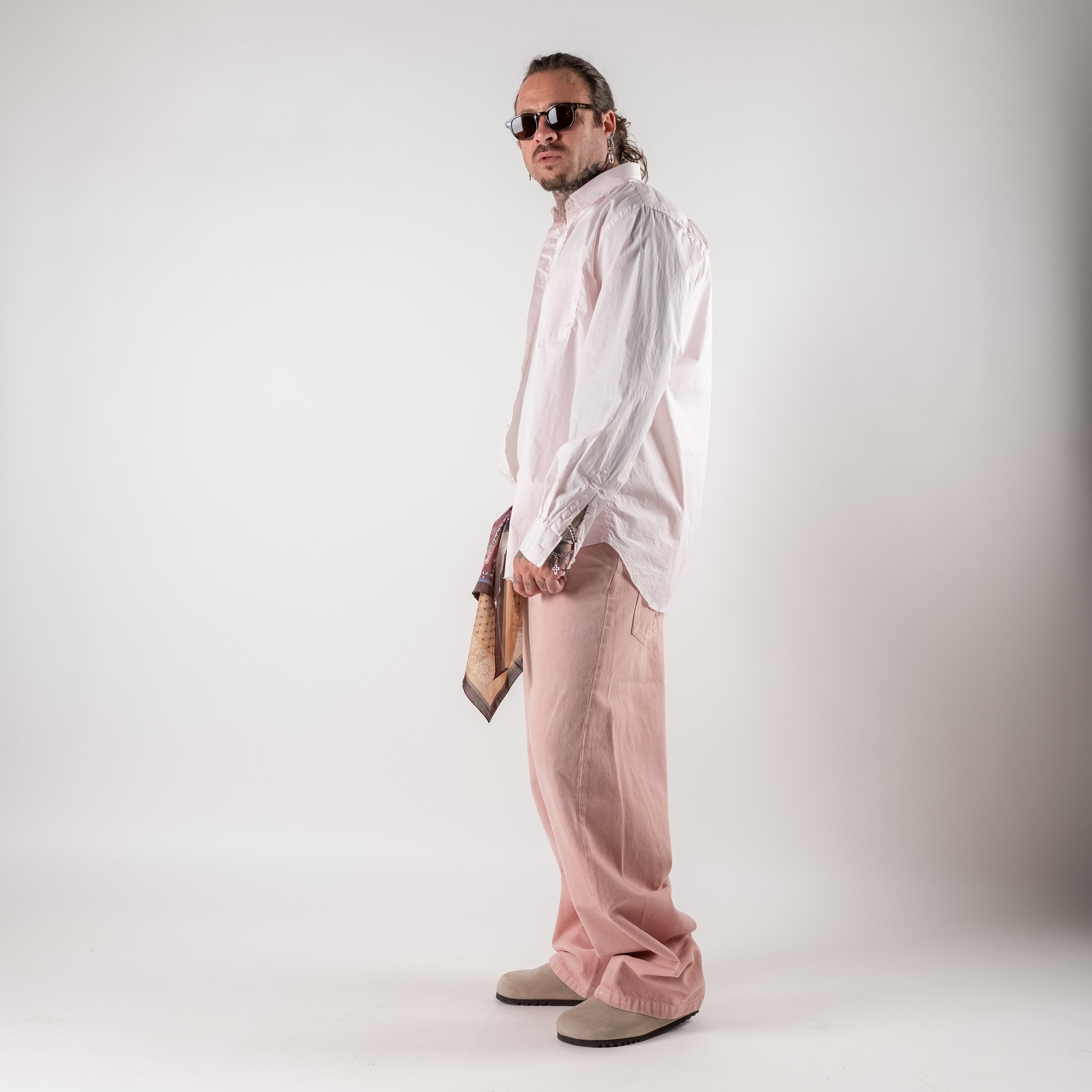 Twist baggy powder pink jeans
