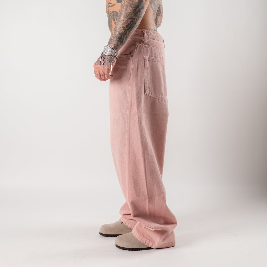 Twist baggy powder pink jeans