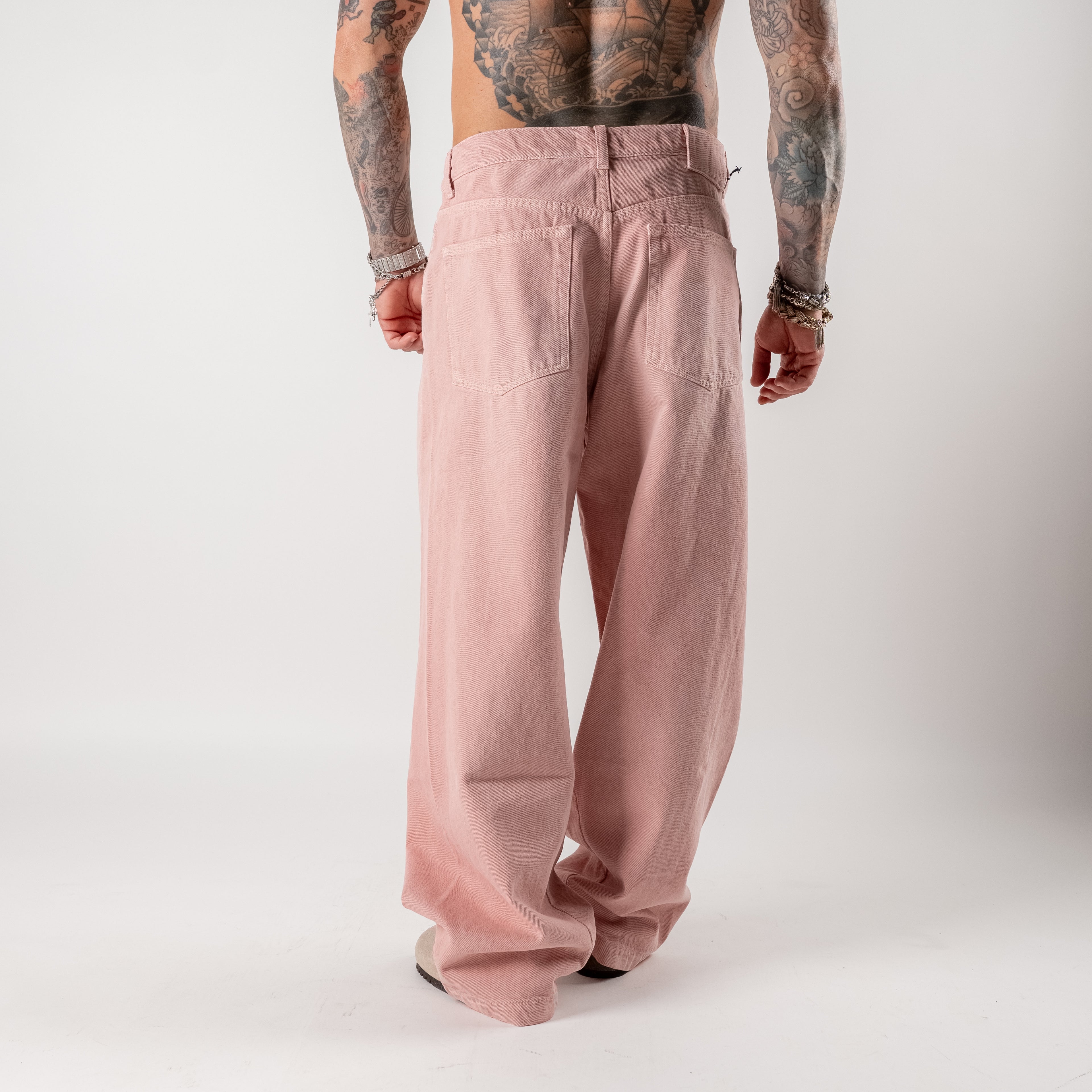 Twist baggy powder pink jeans