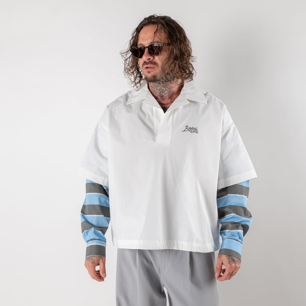 T-shirt layered double-sleeve boxy fit