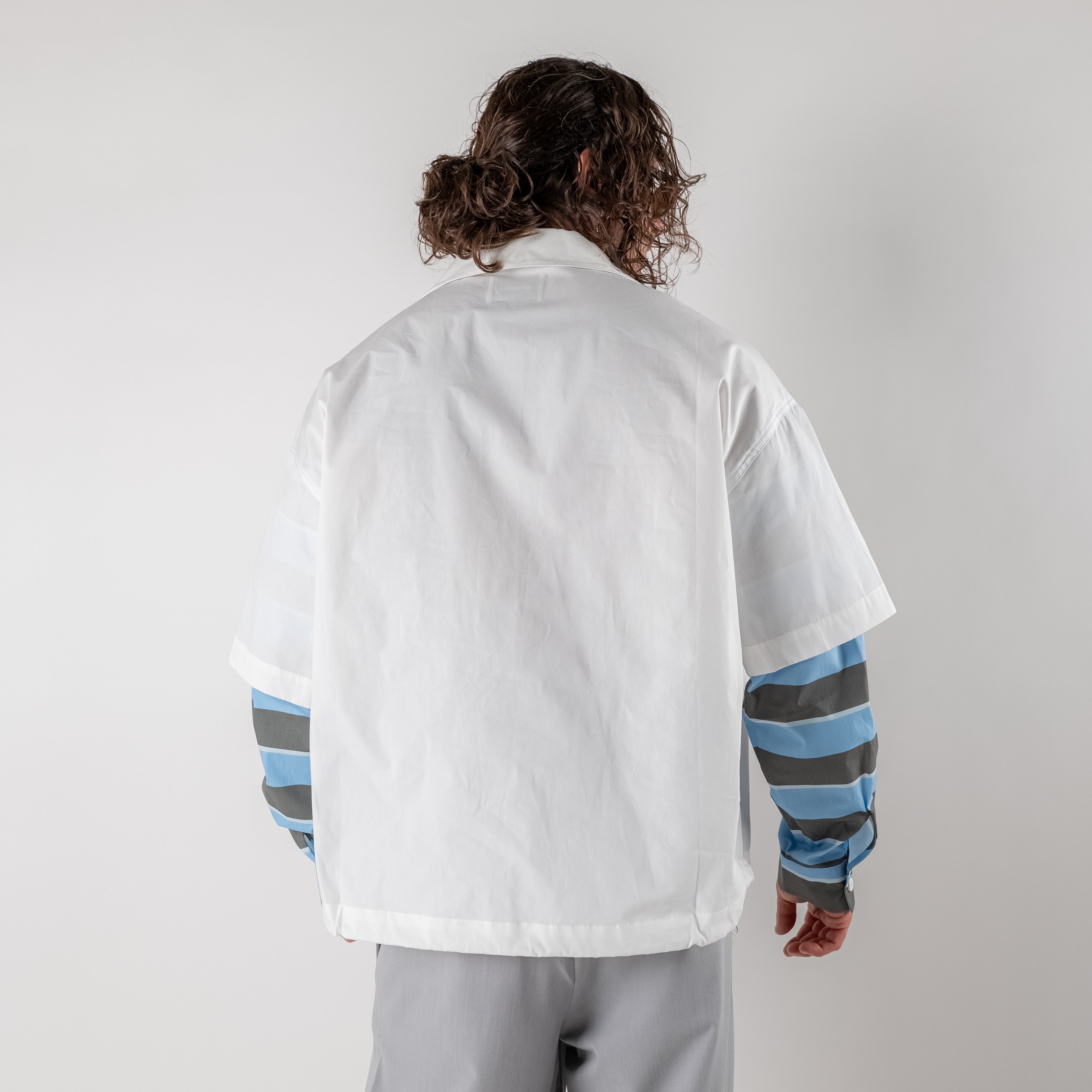 T-shirt layered double-sleeve boxy fit