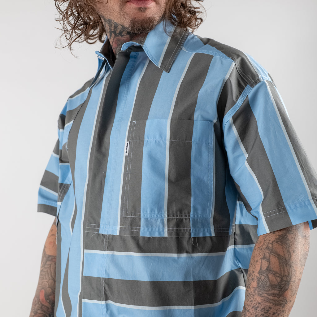 Cropped striped shirt