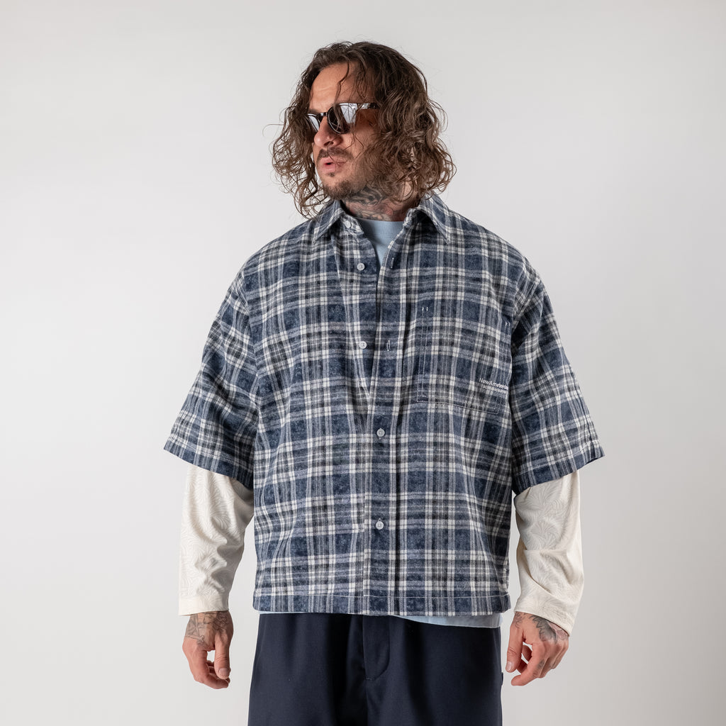 Bleached checked shirt