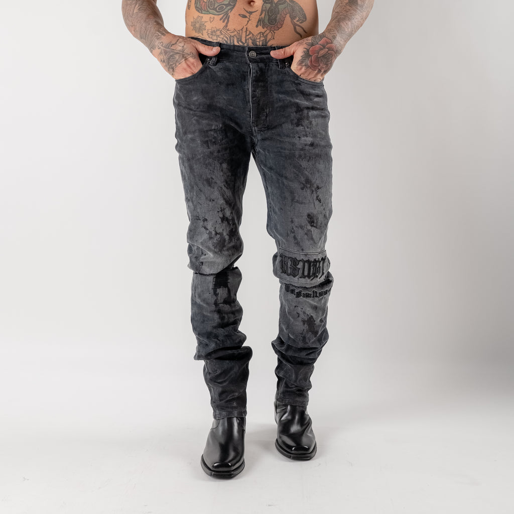 Powder grey chitch jeans