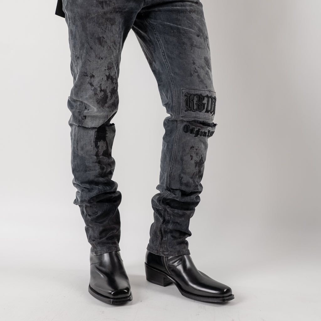 Powder grey chitch jeans