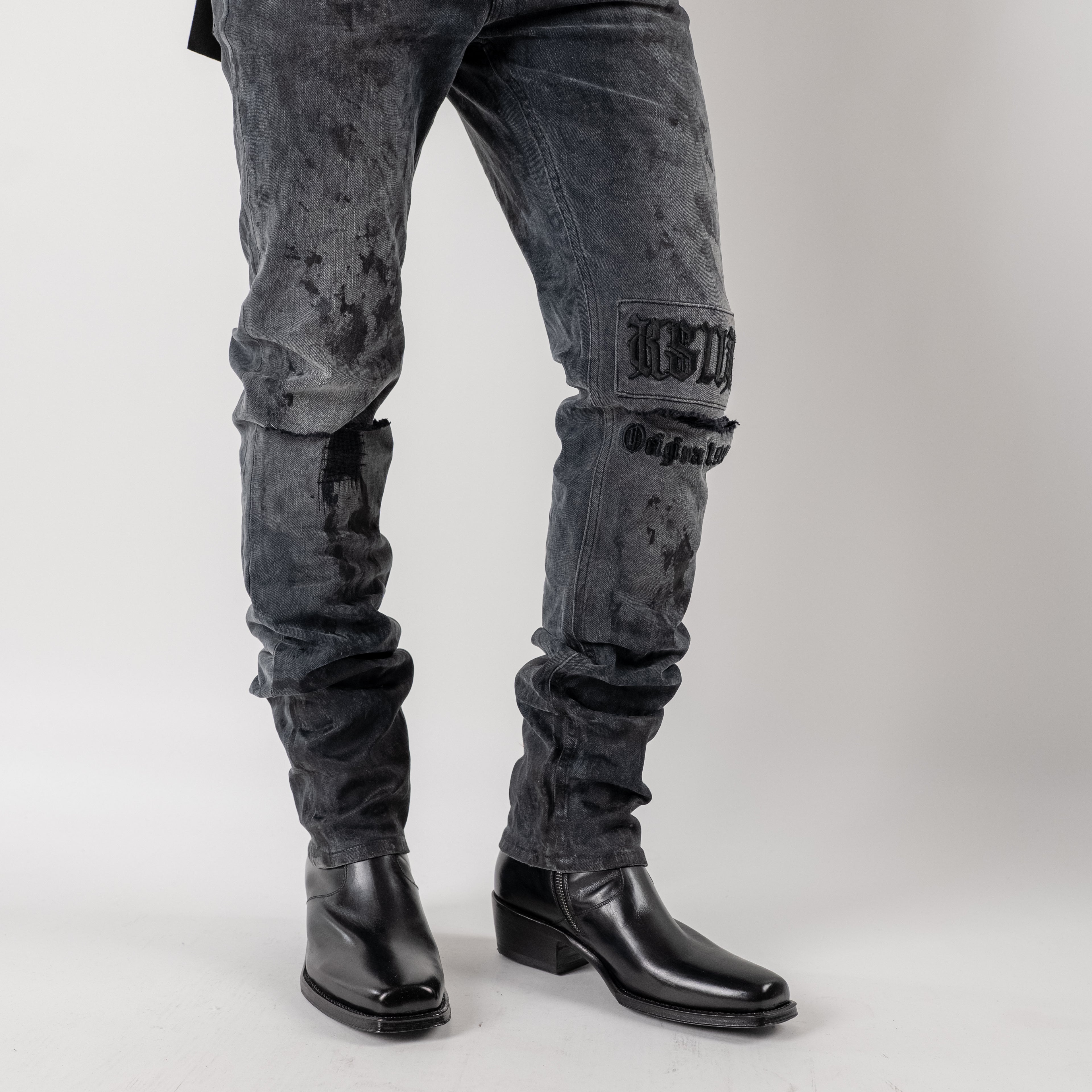 Powder grey chitch jeans