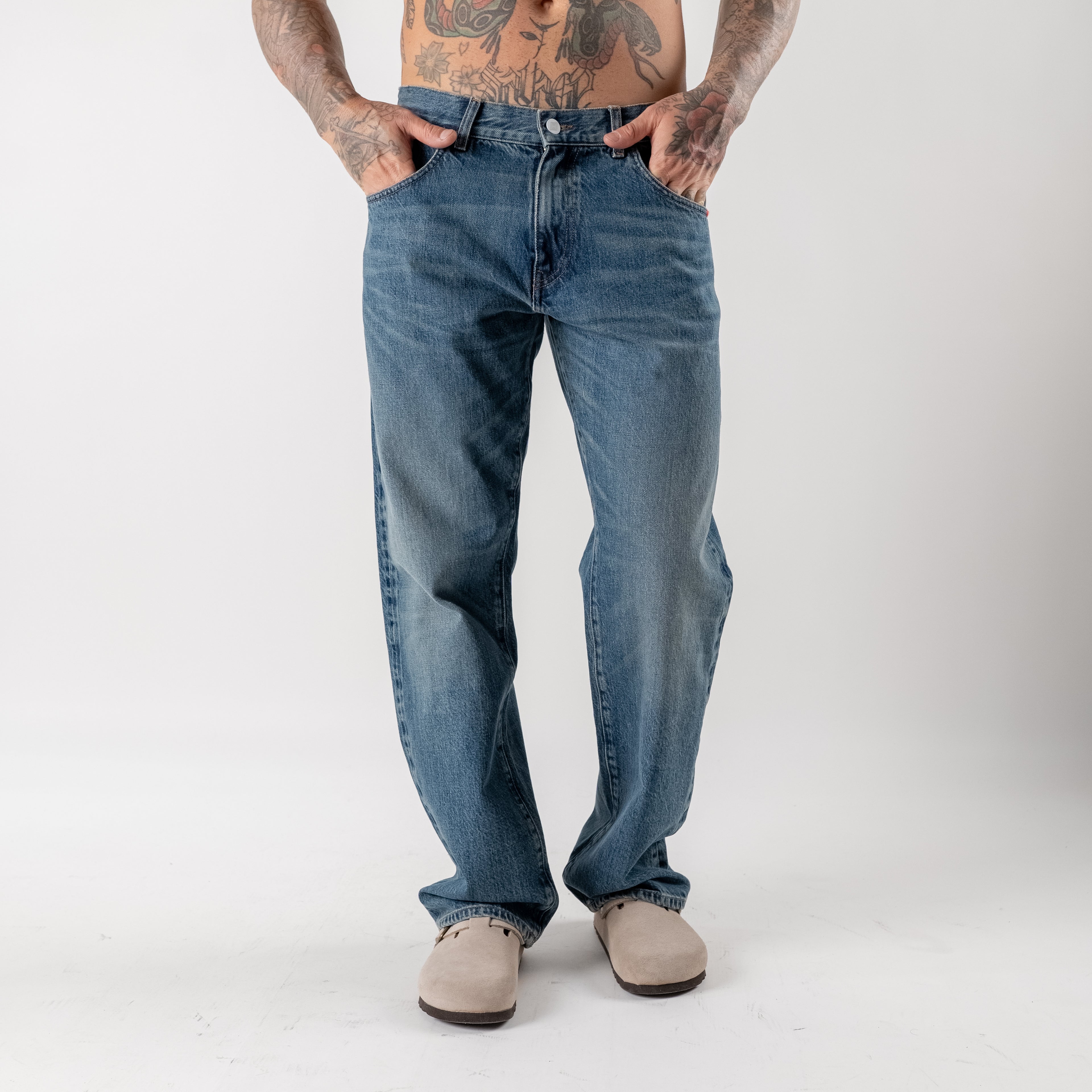 Crinkle selvedge jeans Medium wash