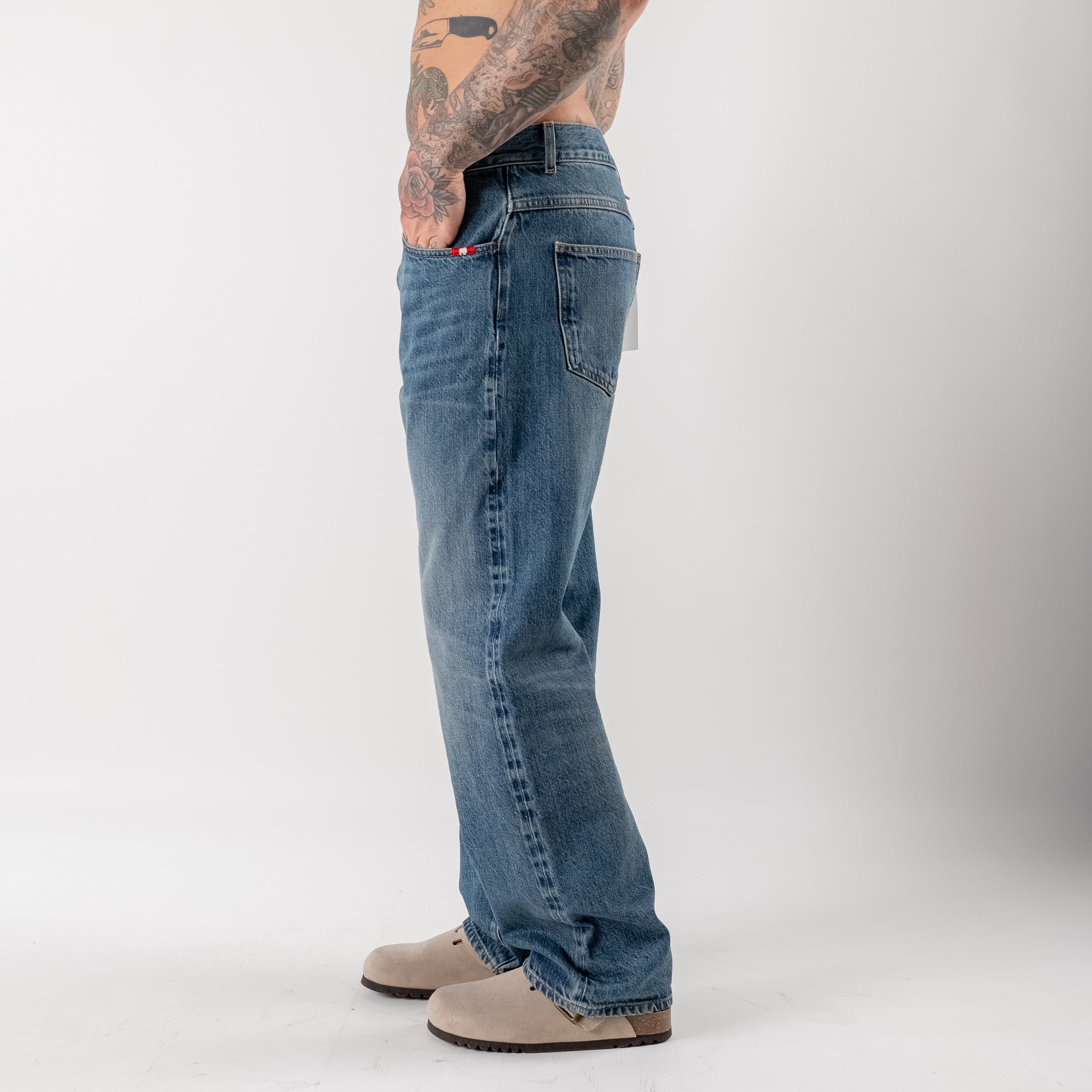 Crinkle selvedge jeans Medium wash