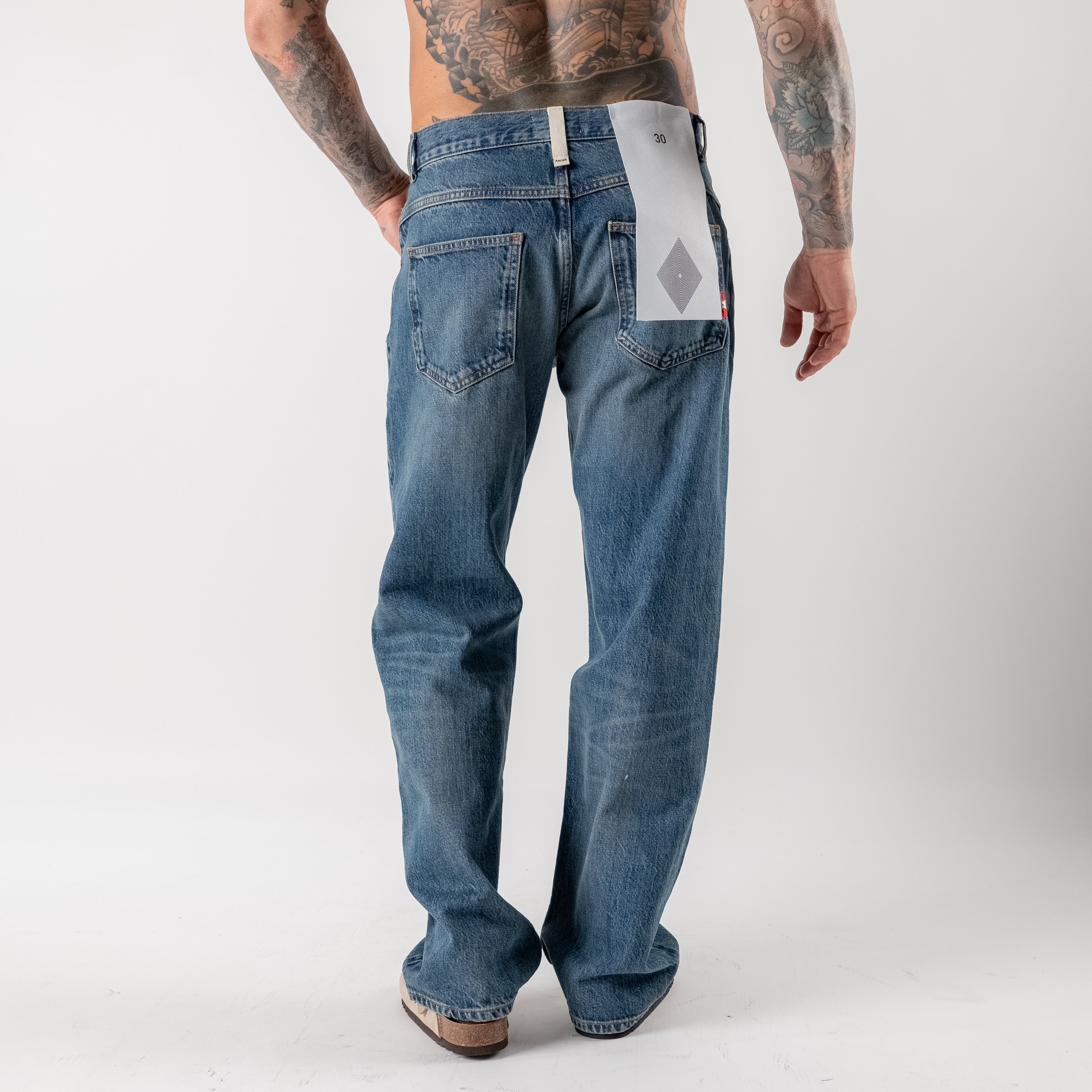 Crinkle selvedge jeans Medium wash