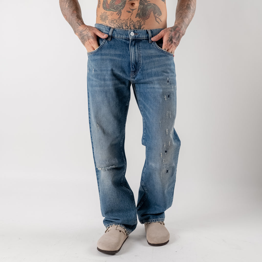 Distressed Sandblasted Jeans