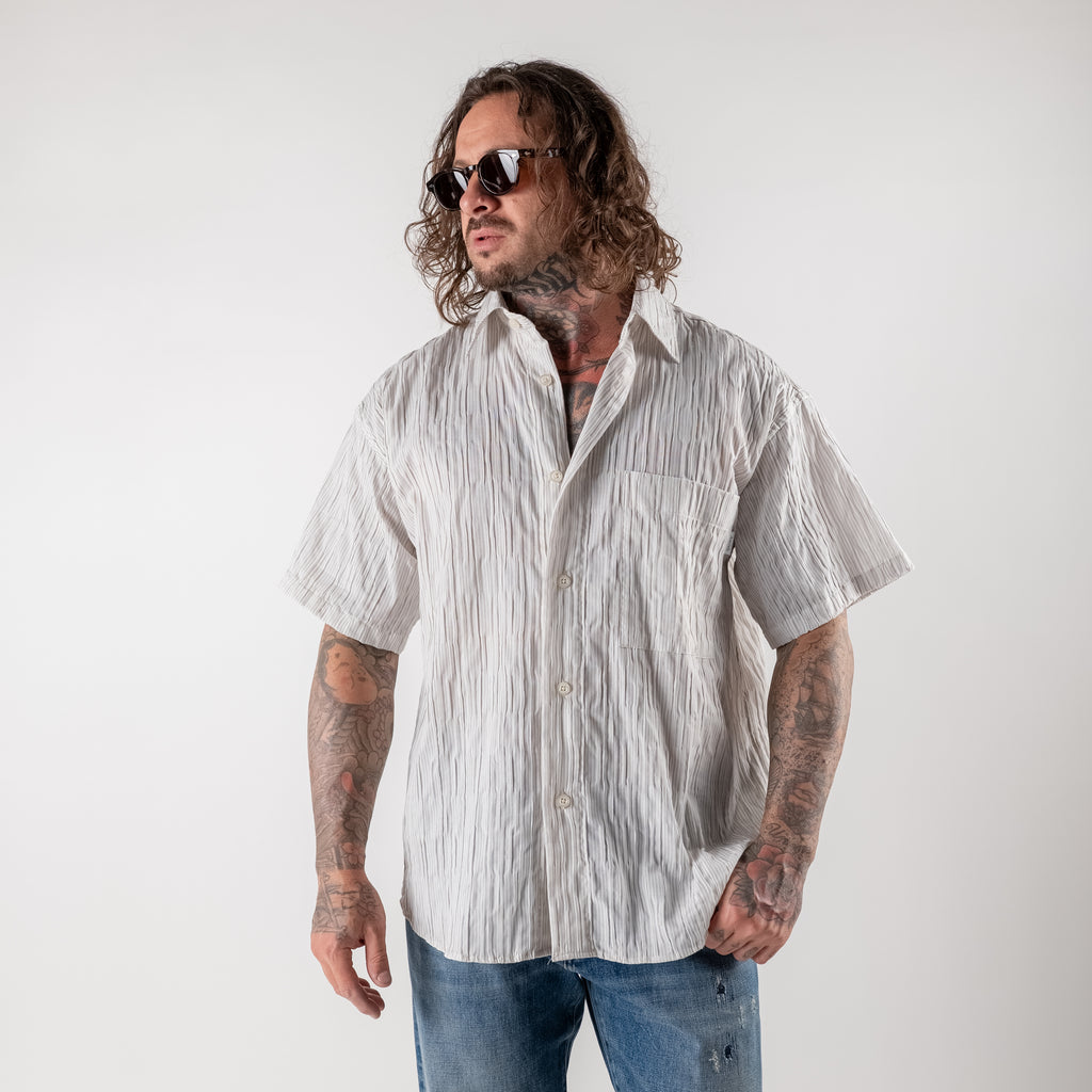 Crinkle stripe shirt