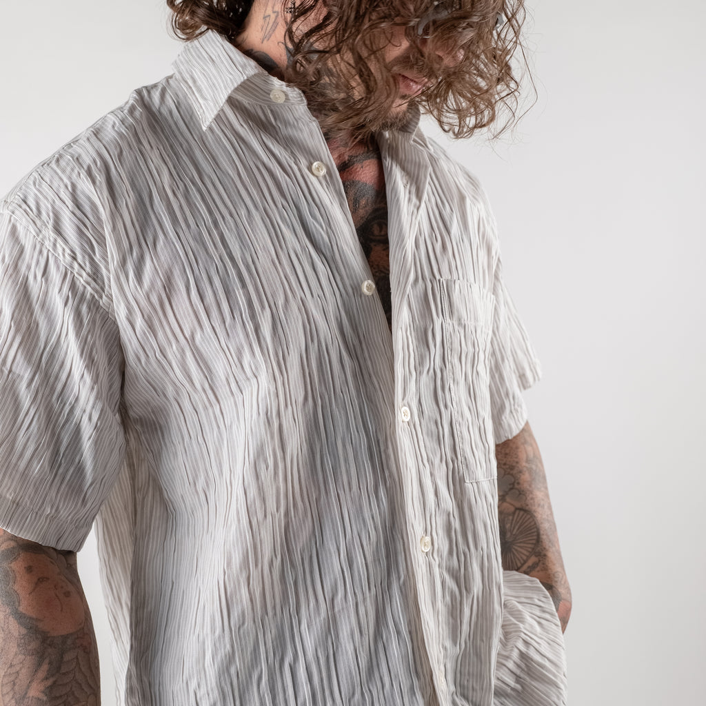 Crinkle stripe shirt