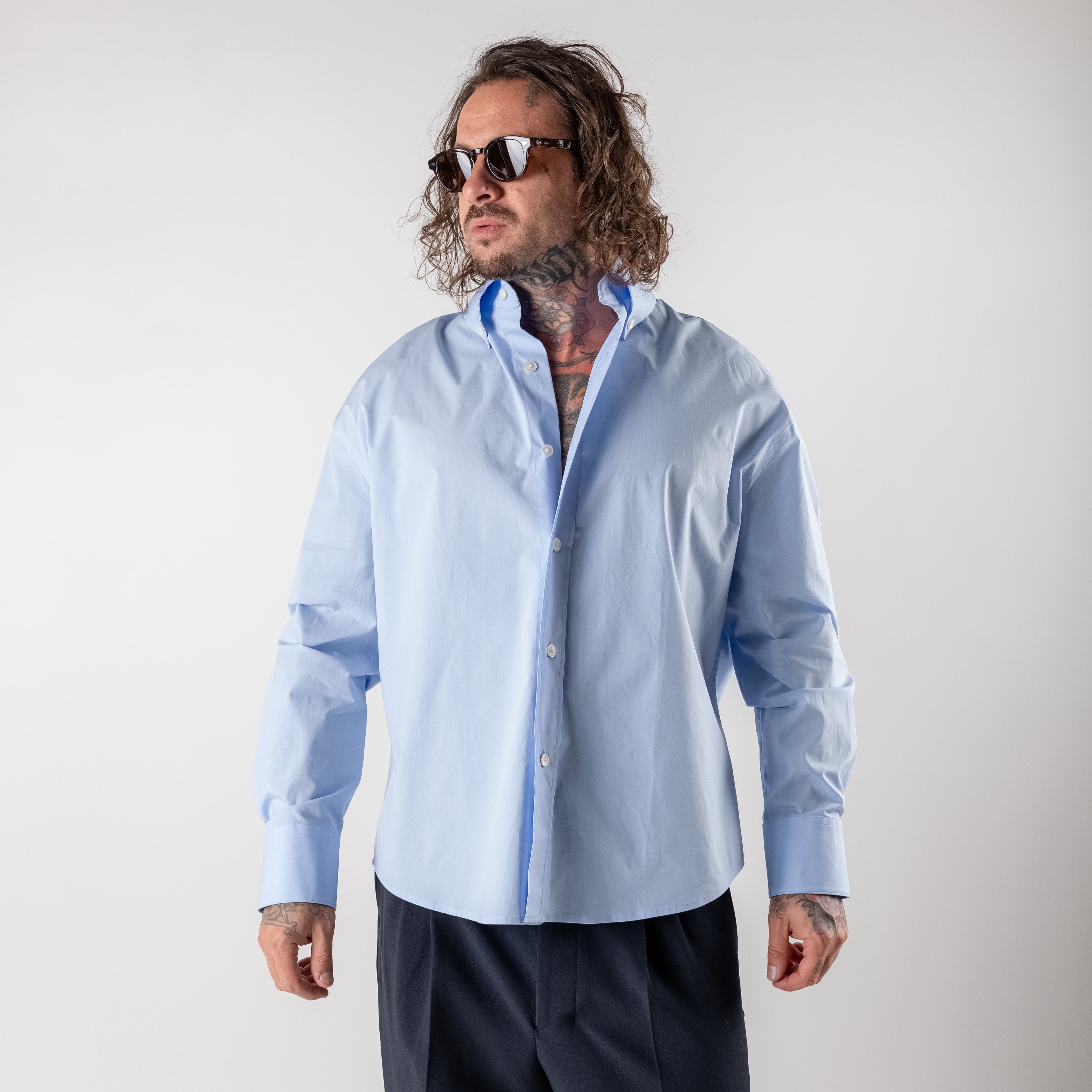 Oversized button-down shirt
