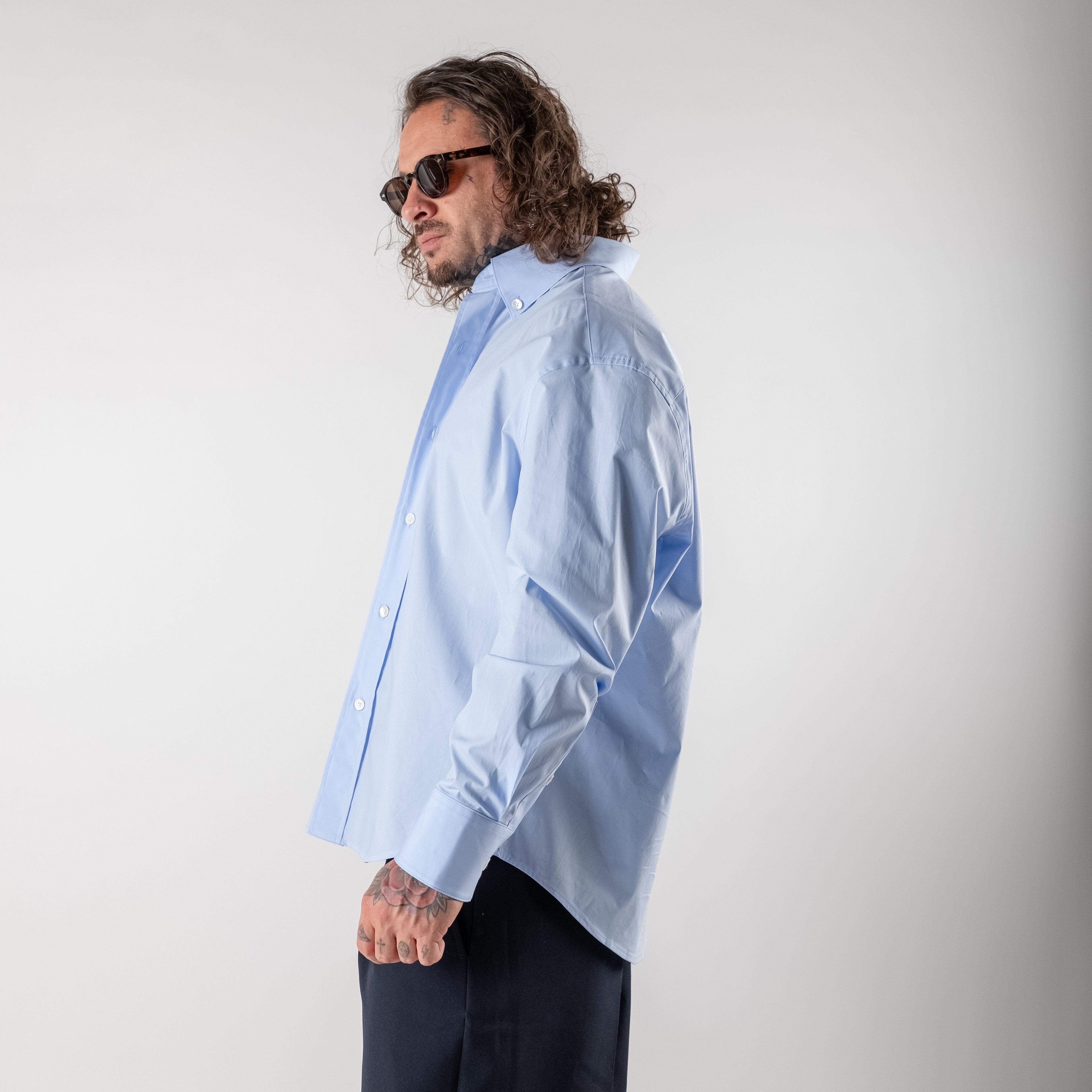 Oversized button-down shirt