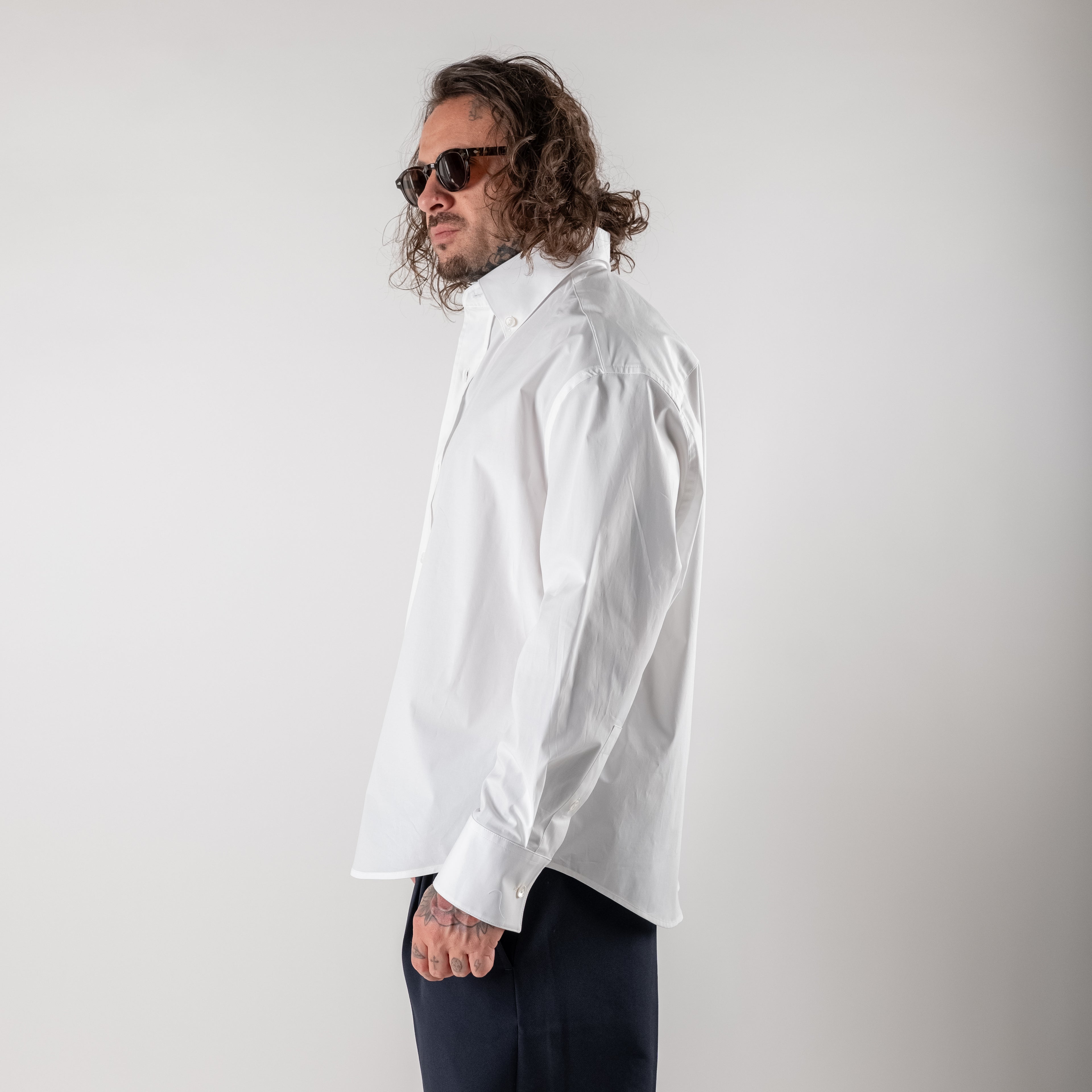 Oversized button-down shirt