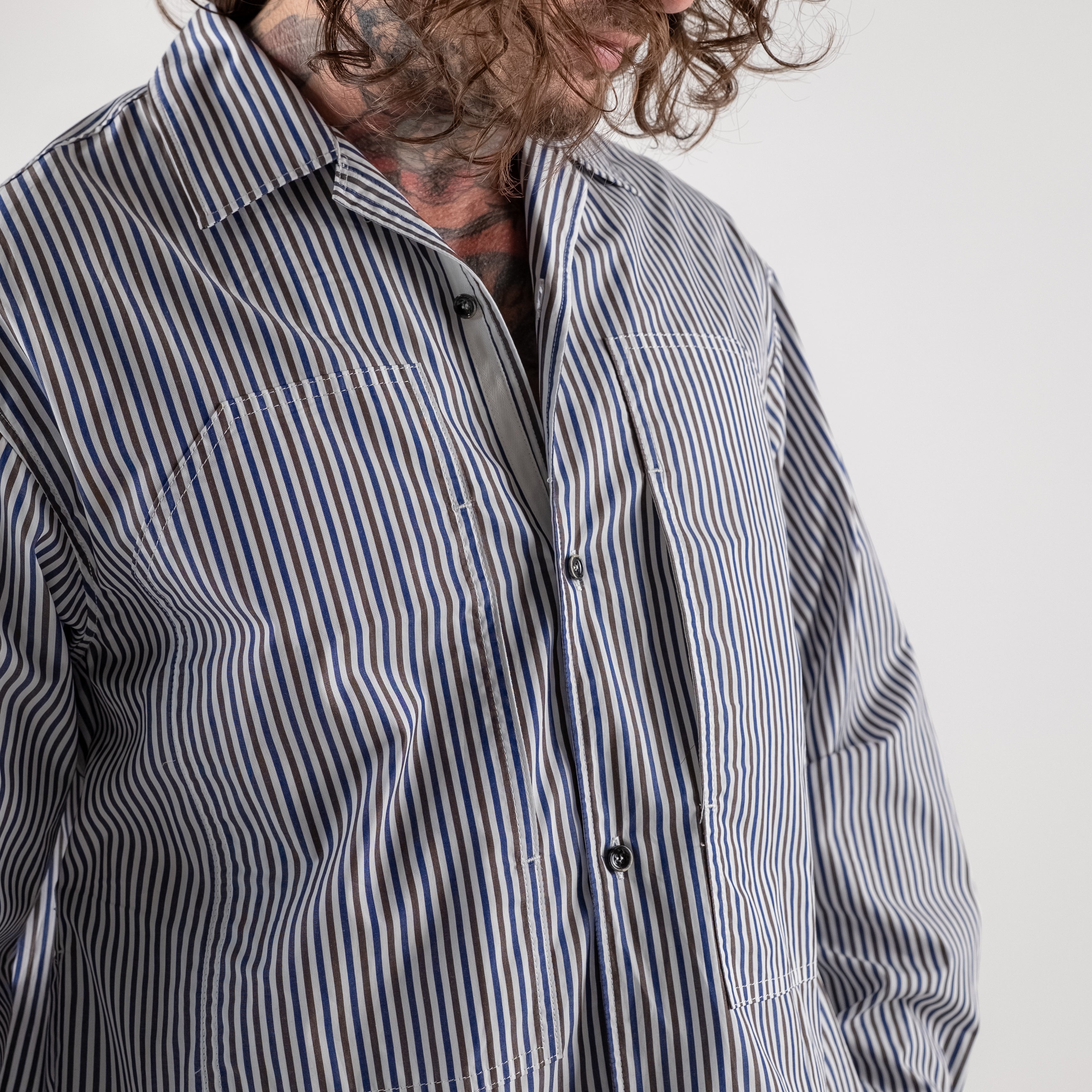 Striped fusion shirt
