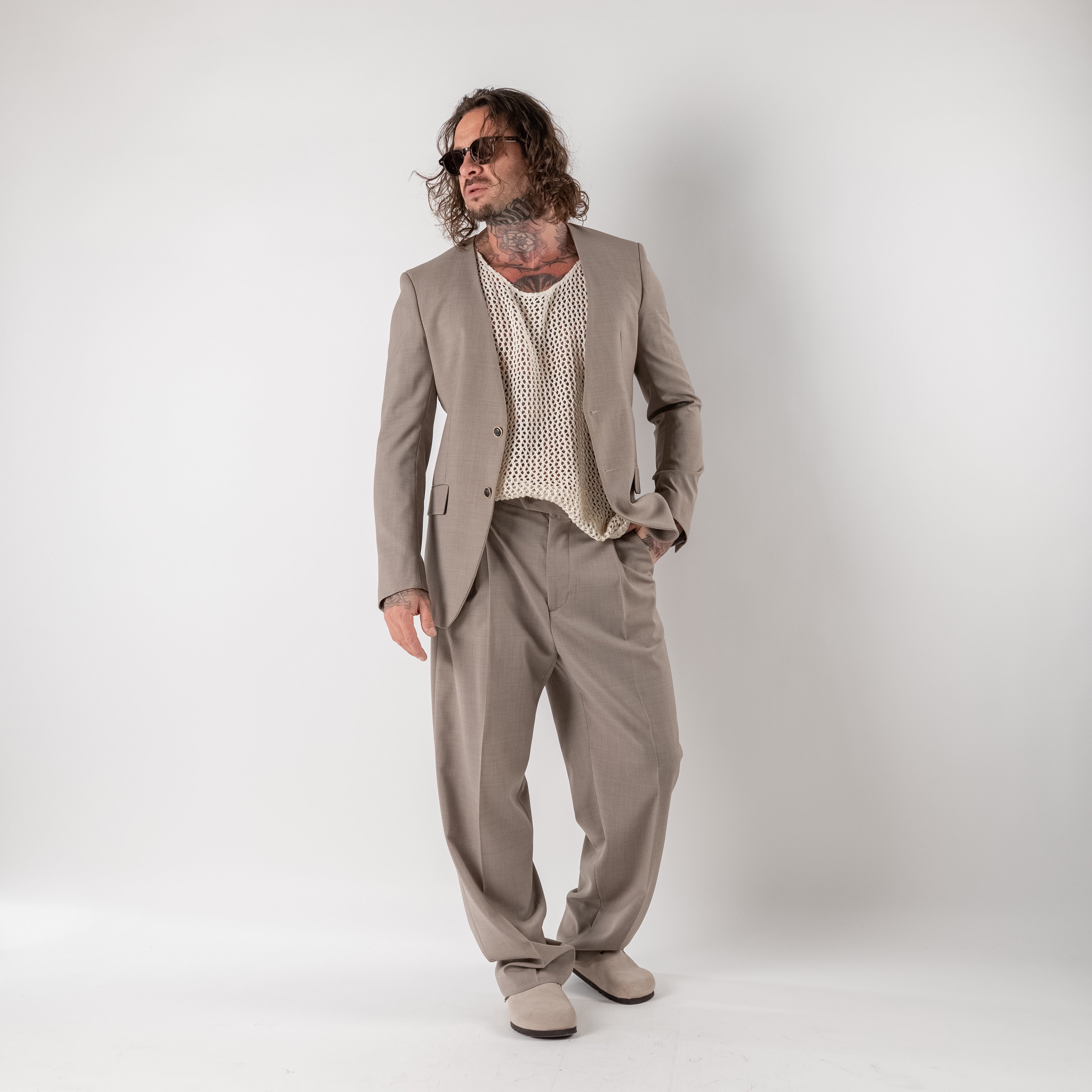 Giacca Monopetto deconstructed collarless