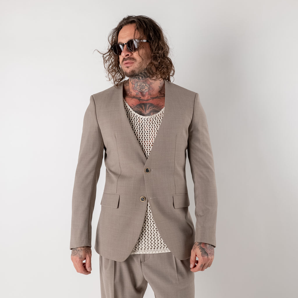 Giacca Monopetto deconstructed collarless