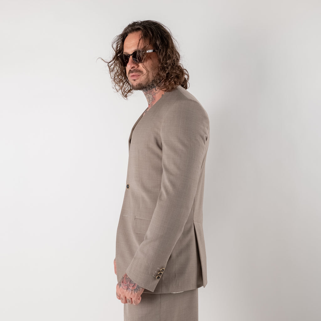 Giacca Monopetto deconstructed collarless