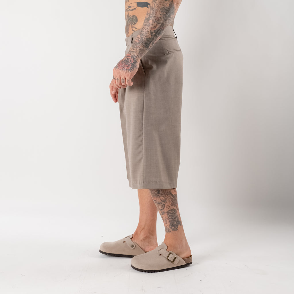Wide-Leg Tailored Bermuda Shorts