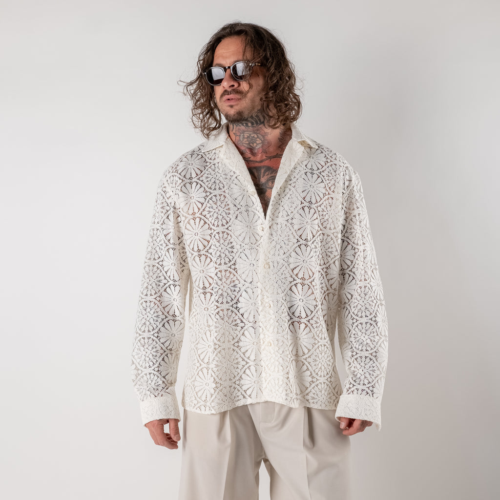 Embroidered floral shirt