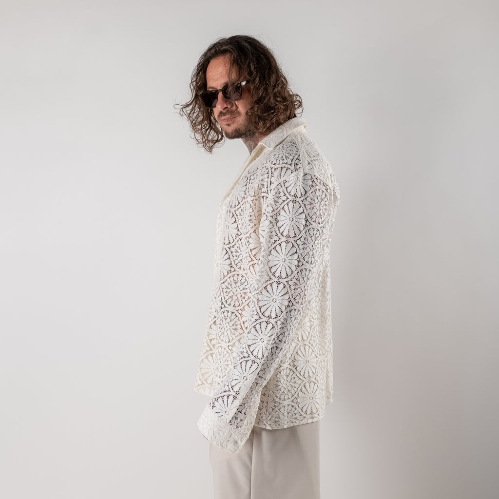 Embroidered floral shirt