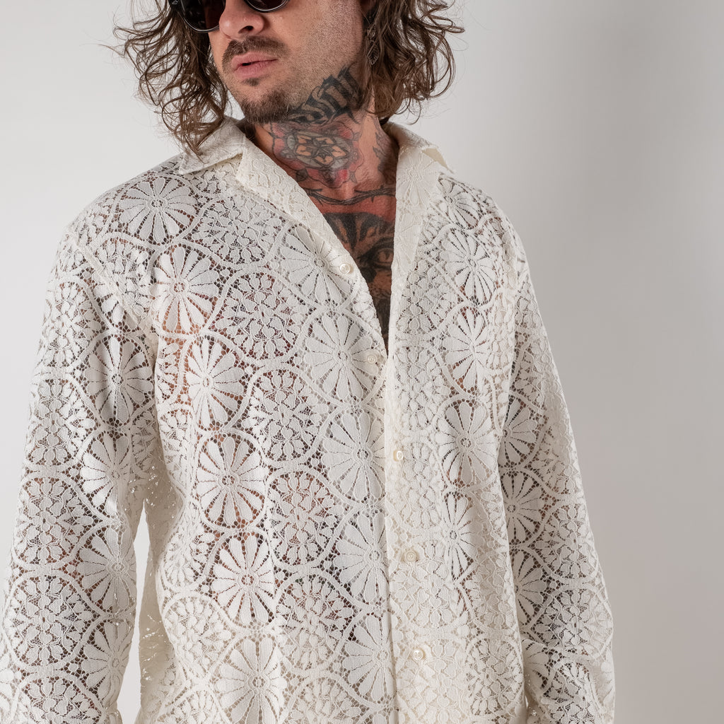 Embroidered floral shirt