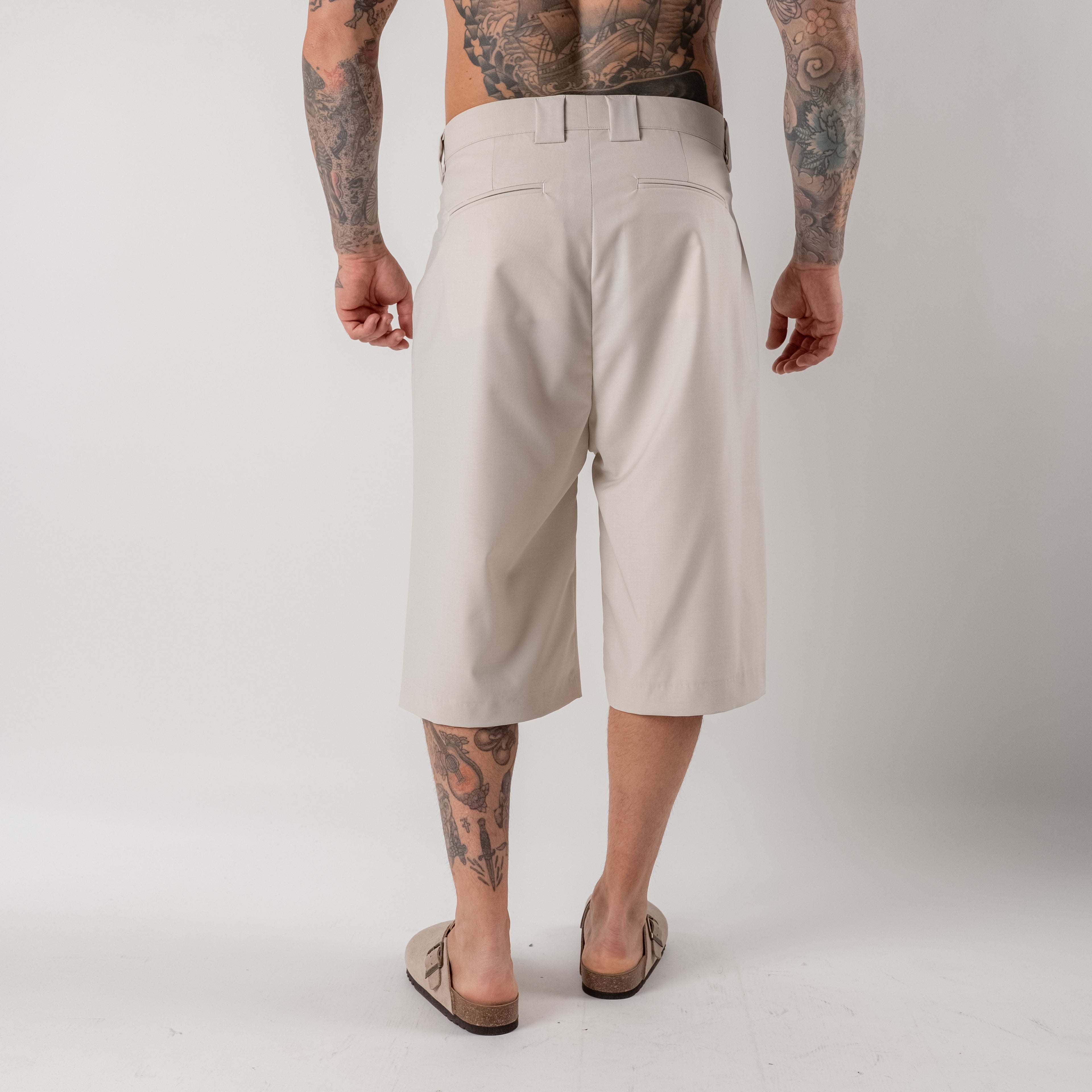 Wide-Leg Tailored Shorts