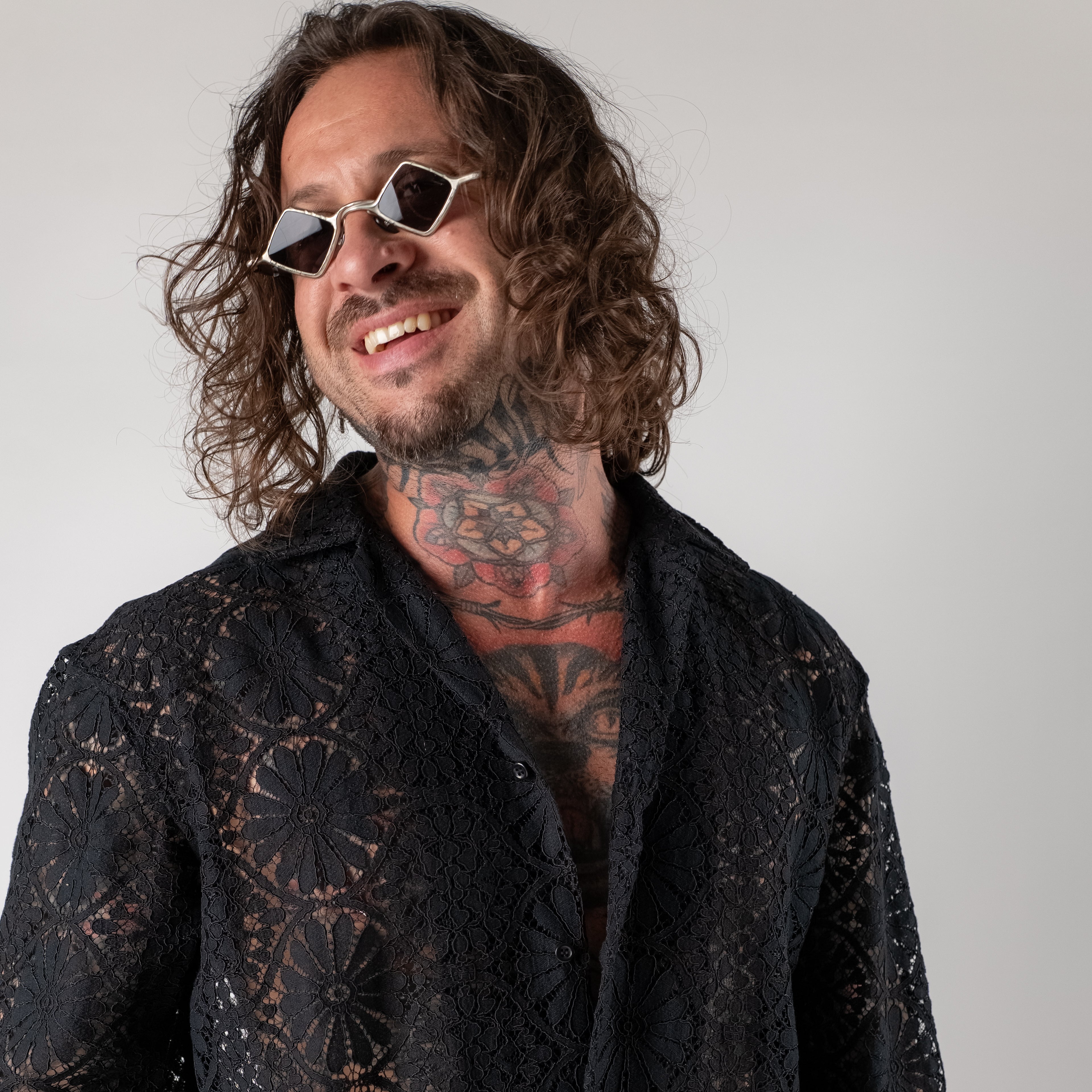 Embroidered flower shirt