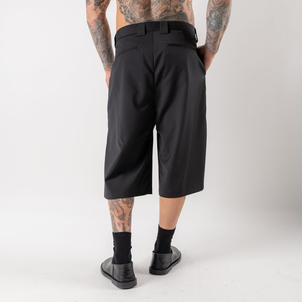 Wide-Leg Tailored Bermuda Shorts