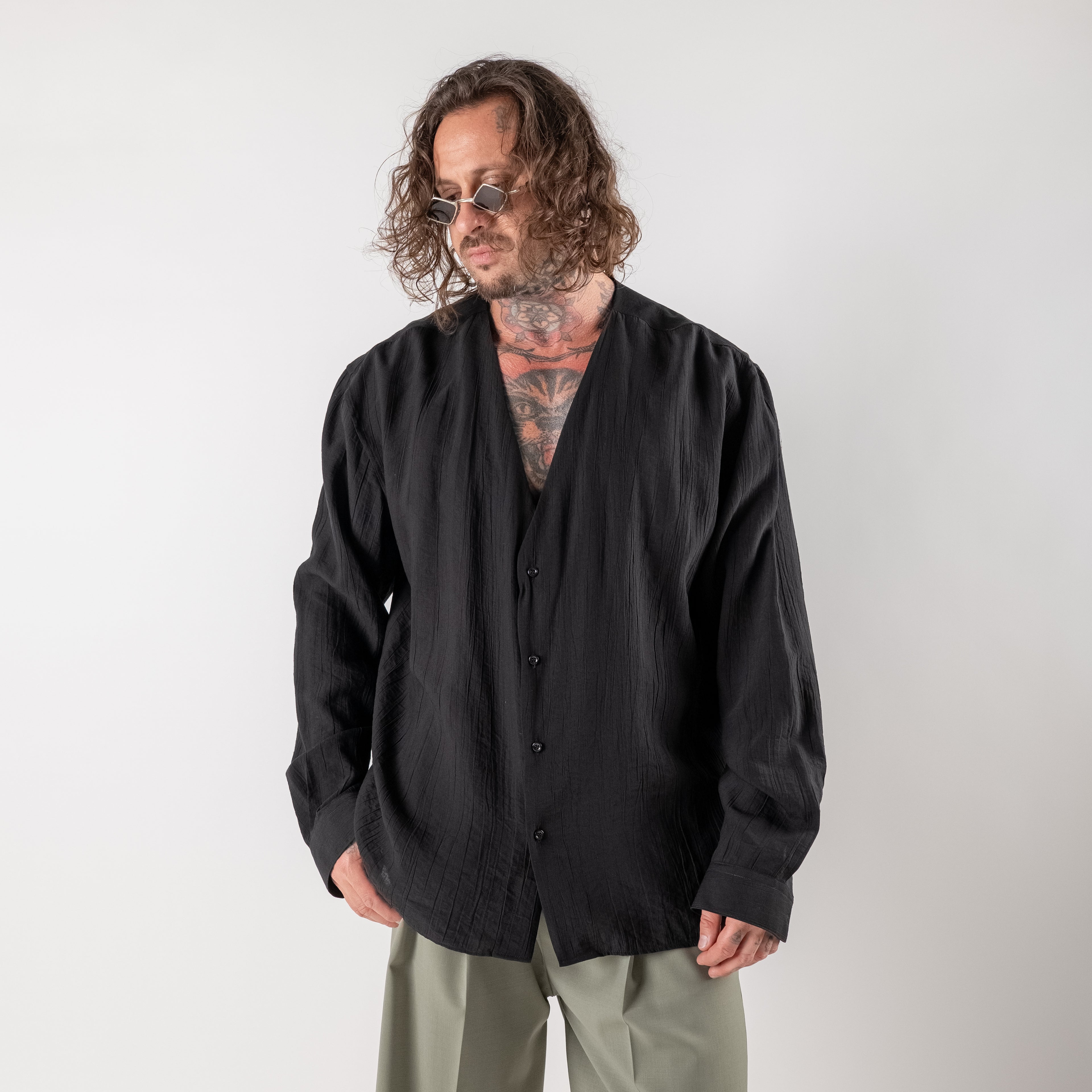 V-Neck Textured Shirt