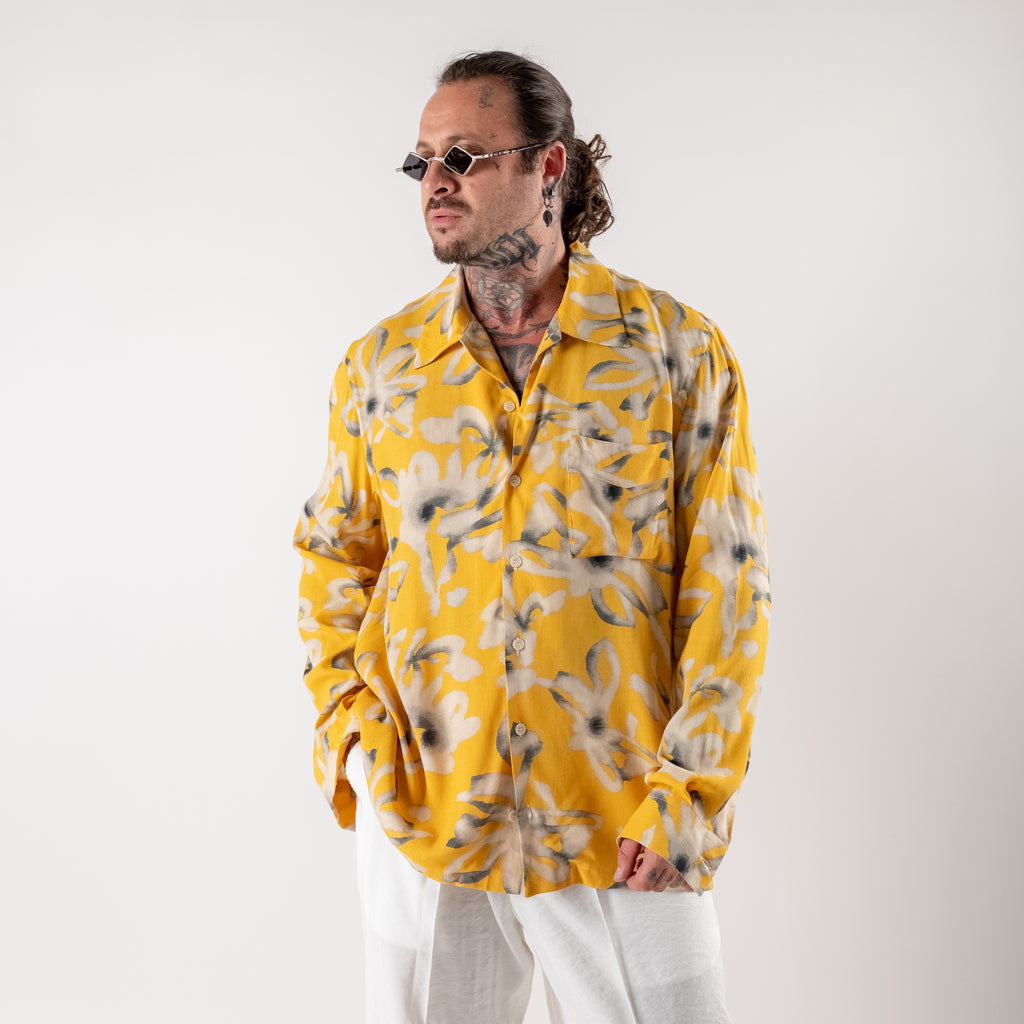 Oversized floral print shirt