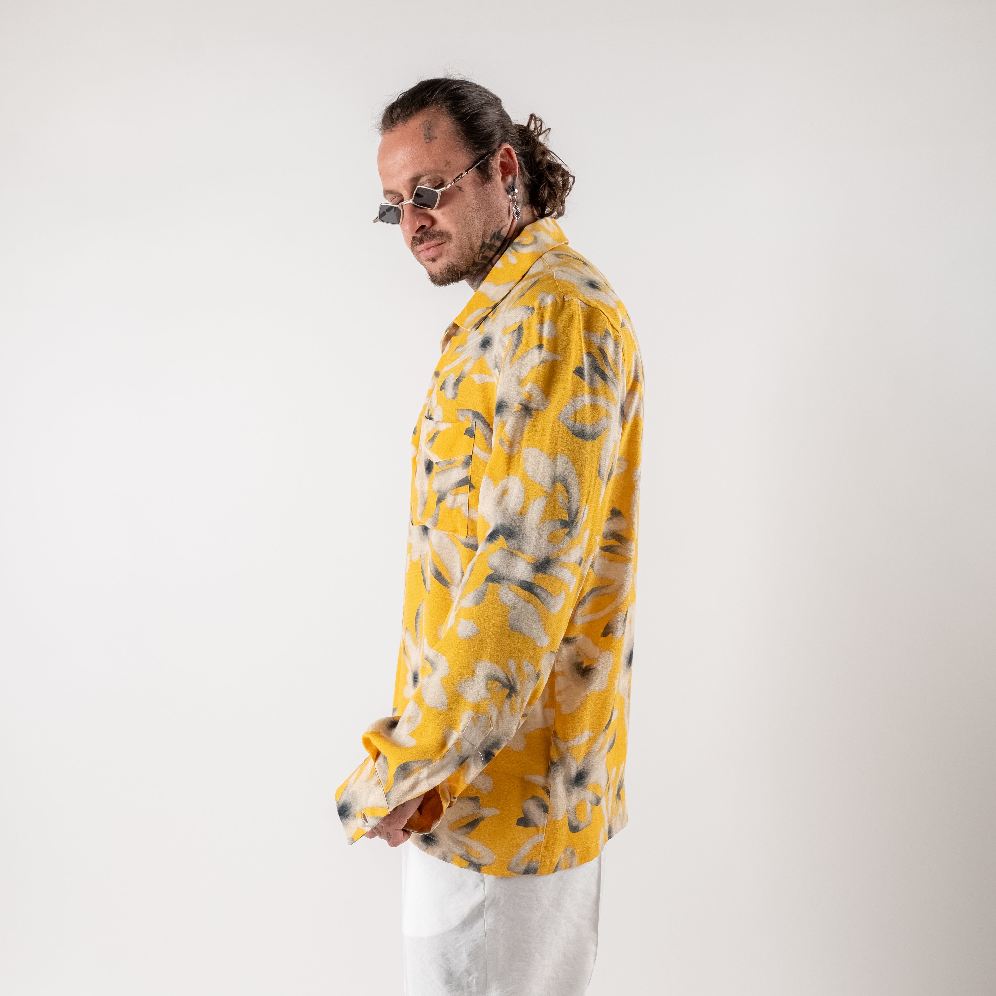 Oversized floral print shirt