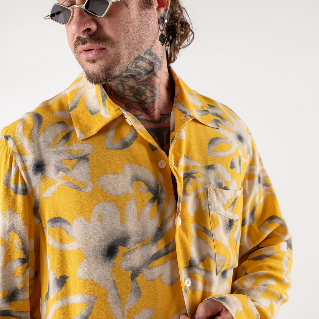 Oversized floral print shirt