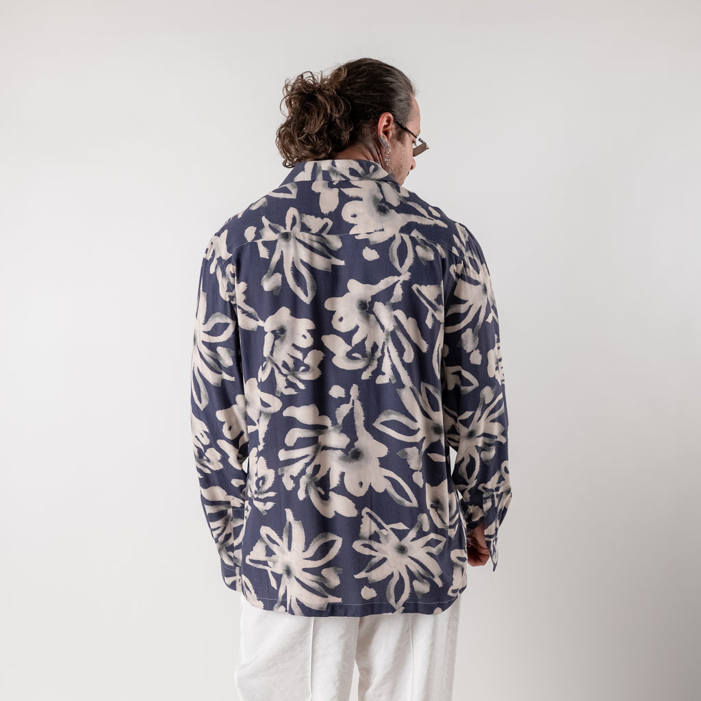 Oversized floral print shirt