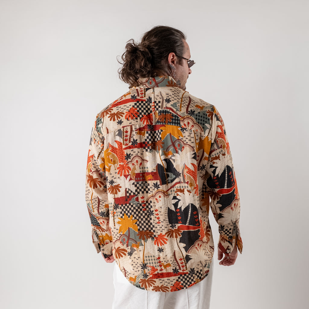 Printed Linen/Cotton Shirt