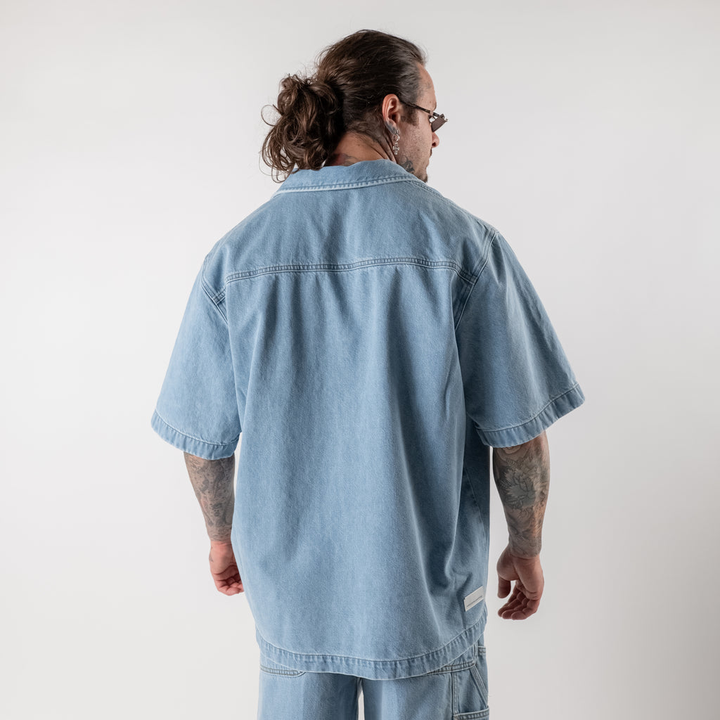 Oversized denim pocket shirt