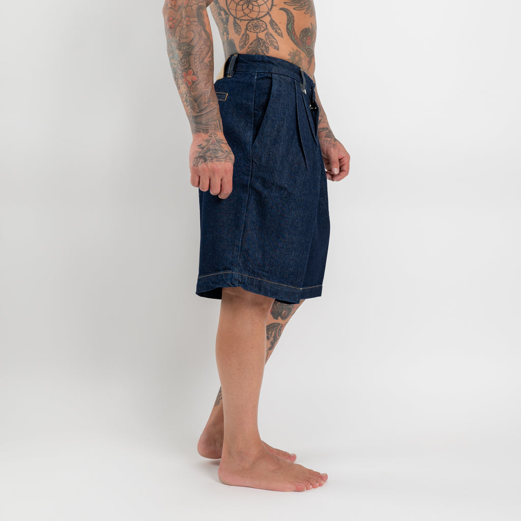 Bermuda denim doppia pinces
