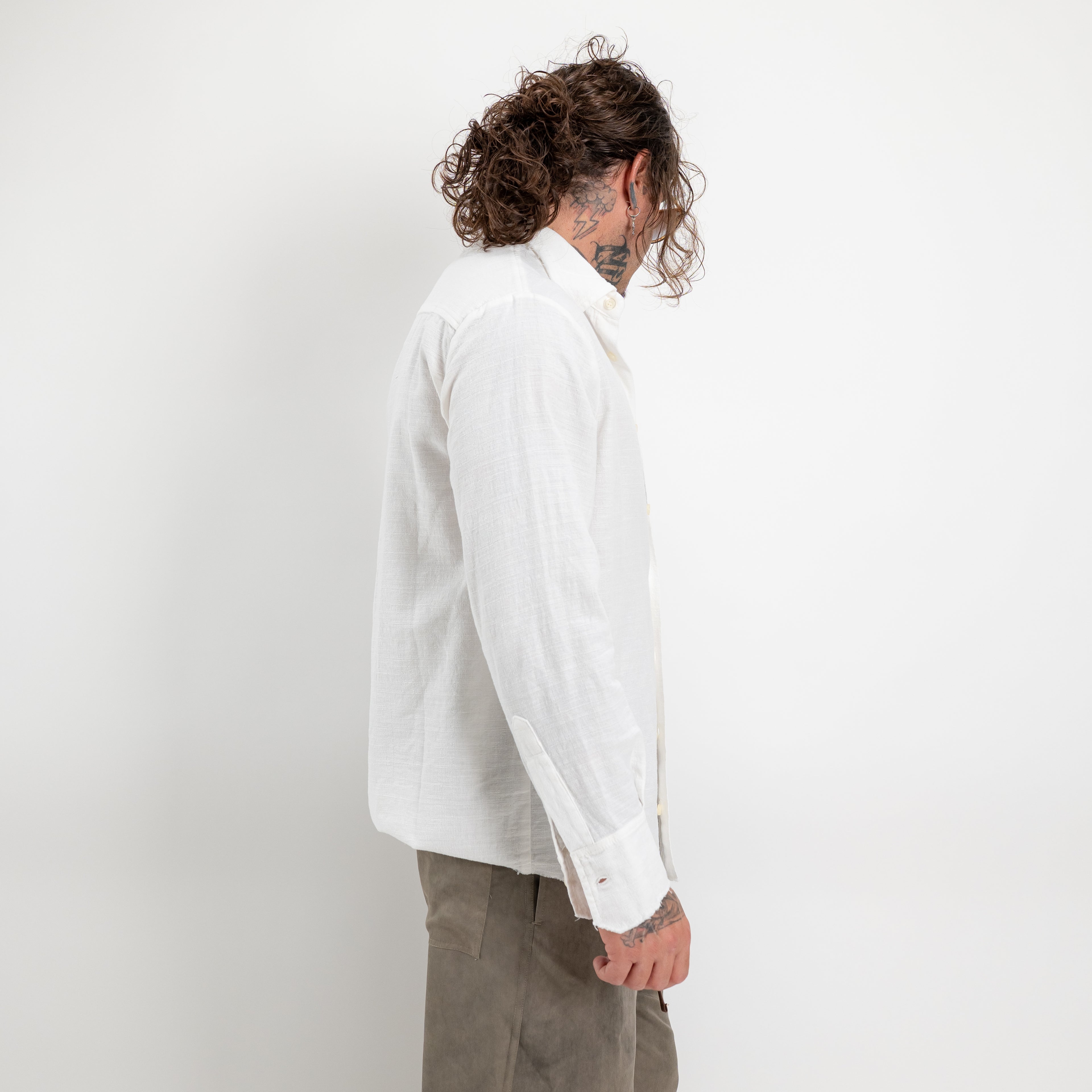 Camicia fringe hem