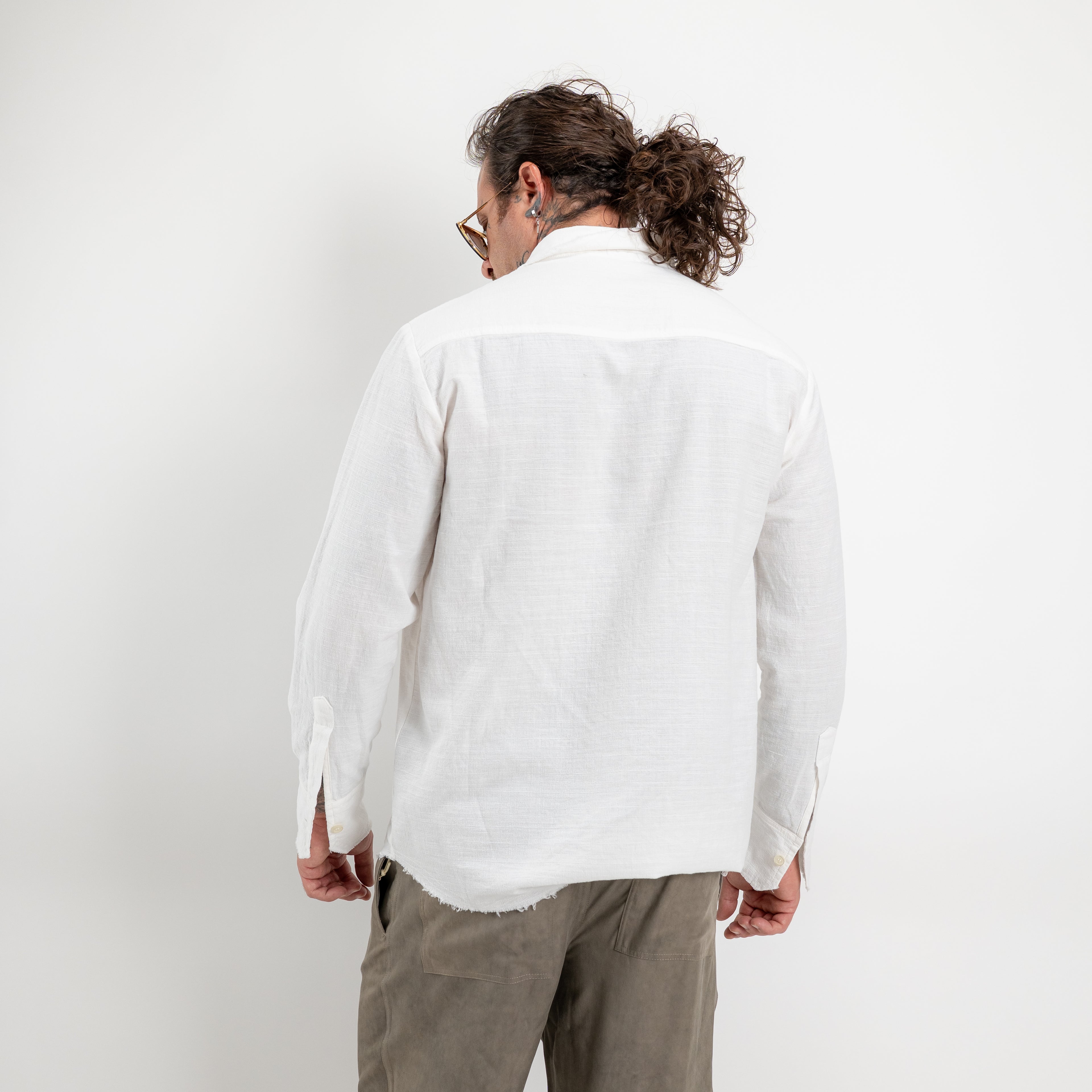 Camicia fringe hem