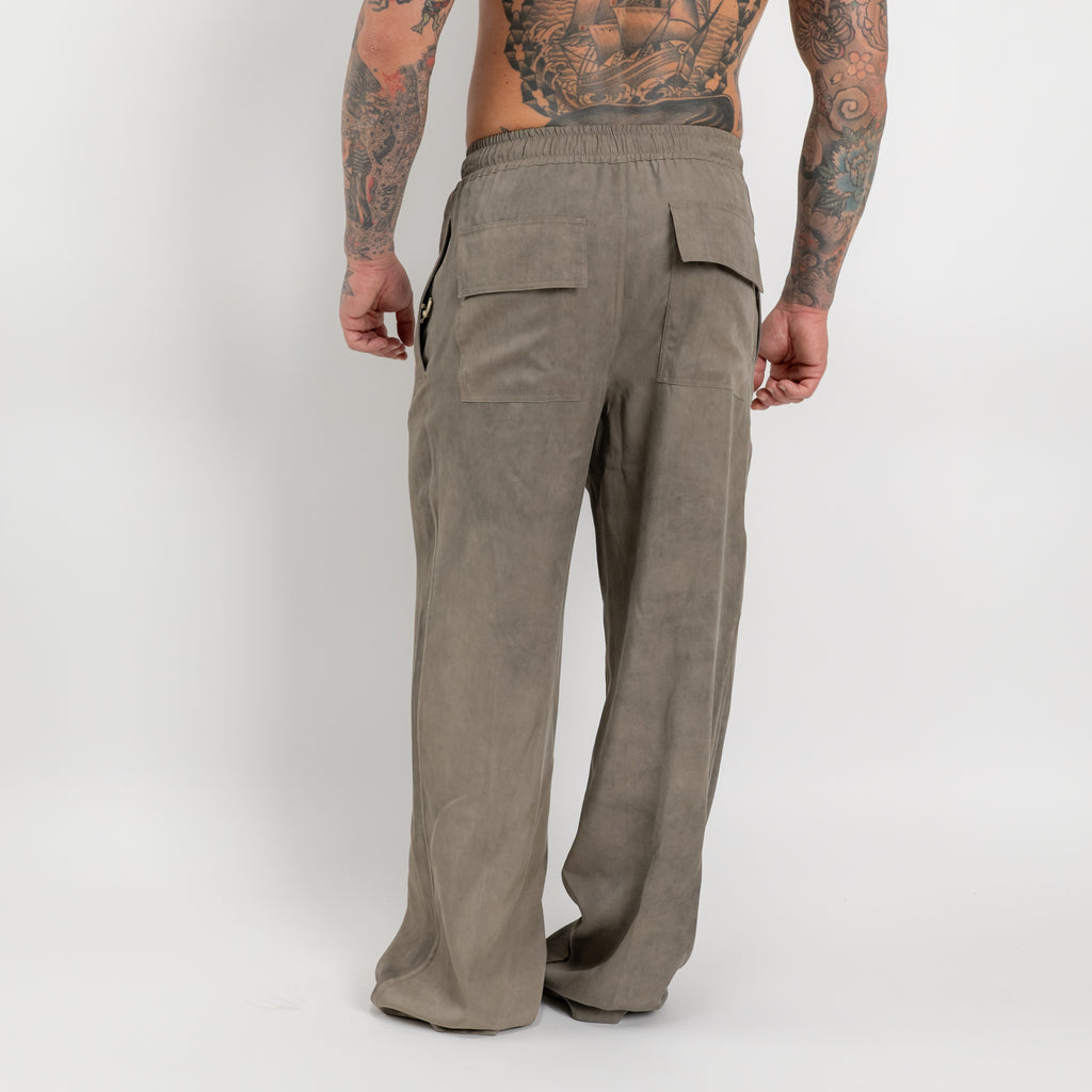Pantalone vita elasticizzata vintage wash